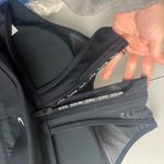 Zyia  Size Large Sports Bra Metallic All Star Zip Back Mesh Black Gym Workout Photo 1