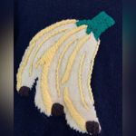 Talbots Womens Medium Petite Navy Fruit Sweater 3/4 Sleeve Pineapple Strawberry Photo 1