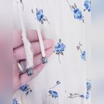 Line and Dot Floral Dress Mini Spring Tassel Flirt Photo 6