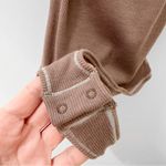 SKIMS NWT Cotton Ribbed Bodysuit in Umber Taupe Square neck sz XXS Photo 6