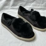 J/Slides nyc Pom Pom black fashion lace up low top loafer sneakers size 6.5 Photo 1