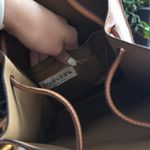 Tan Leather Backpack with Front Pocket Photo 2