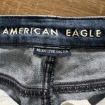 American Eagle  Denim Short Juniors Size 2 Mid Rise Shortie Super Stretch Raw Hem Photo 8