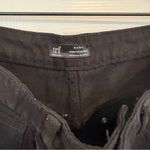 ZARA TRF SKATER BOI Black denim wide leg gauchos ankle pants Sz 6 Photo 2