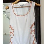 Alberto Makali Alberto Malaki White Sequin Floral Appliqué Tank Photo 0