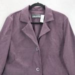 Sag Harbor Dress Purple Notch Business Formal Trench Coat Jacket Blazer 12 Photo 2