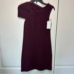 3.1 Phillip Lim 3.1 PHILLIP LIM Virgin Wool Mini Dress Burgundy Twist Sleeve Business Size: 4 Photo 2