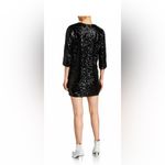 Aidan Mattox  Star Sequin Cocktail Shift Dress Black & White mini dress Photo 1