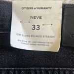 Citizens of Humanity Neve Low Slung Relaxed Jeans Obsidian Black Size 33 NWT Photo 14