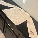 Madewell  RARE Botanical Embroidered Bell-Sleeve cropped Sweatshirt, cream, sz XS Photo 12