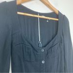 Reformation  Milla black long sleeve bustier neckline fit and flare dress. Size 4 Photo 1