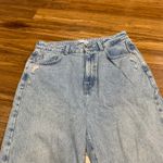 ZARA  Women Light Wash Distressed High Rise Straight Leg Jeans Size 10 Casual Photo 1