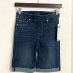 Liverpool NWT  Womens Shorts Bermuda Blue Denim Jean Cuff Hem Pull On Size 2 Photo 0