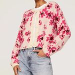 Central Park West  Daisy Floral Cardigan Size M Photo 7