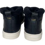 Toms Black Paxton Leather Slip-On Chukka Faux Fur Sneaker Comfy Winter Siz 8.5 Photo 3