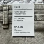 Y2K Jeans Cargo Mini Skirt Sz S Front Pockets Drawstring Tan Photo 5