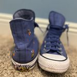 Converse Blue floral embroidered Photo 3