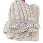 Betsey Johnson Infinity Scarf & Jeweled Beanie, Cream Photo 4