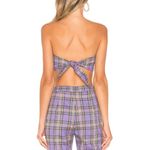 Majorelle  Serrano Purple Plaid Bandeau Top Revolve Summer Tie Back Size‎ Medium Photo 1