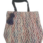 Ruggine Women's Multicolor Woven Fringe Tote Bag Boho Photo 0