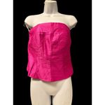 Vtg PREPPY LADY Top And‎ Pants Suit TROUSERS BRIGHT PINK Silk Moire Missy Size 8 Photo 1