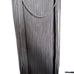 Topshop  Midi Dress
Plisse Cold Shoulder Pleated Silver Lace size 8 Photo 3