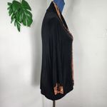 Alfred Dunner  Black with Animal Print Trim Stretchy Cardigan Photo 3