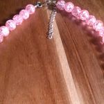 Simulated Pink Sapphire and Austrian Crystal Beaded Silvertone Necklace Photo 7