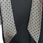 Max Studio  Black & White Long Sleeve V-Neck Scarf Shift Dress Women Sz S Photo 3