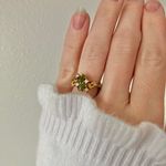 UNCAS Jade Leaf Marquise Gold Ring “Leifa” Green Earthy Bohemian Victorian Femme Jewelry Photo 15