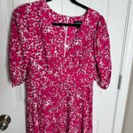 J.Crew Collection puff-sleeve pink floral plunging V-neck maxi dress size 8 Photo 3