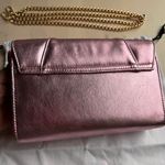 Liselle Kiss pink metallic leather clutch handbag crossbody Photo 12