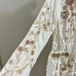 Johnny Was NWOT  Embroidered White Cupra Top Zip Up Jacket Bohemian Size S Photo 2