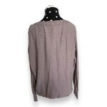 Anthropologie Womens Top Sz M Gray Striped Long Sleeve Buttons Boat Neckline Photo 5