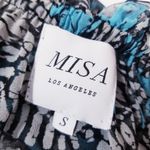 MISA Los Angeles  Printed Off-Shoulder Blue and Black Zonia Dress Photo 3