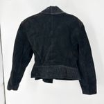 Vintage WINLIT Suede buckle waist Coat hour glass silhouette 80s western size L Black Size L Photo 1