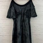 Free People  Gray Floral Print Fit and Flare Cold Shoulder Dress Size 4 Photo 0