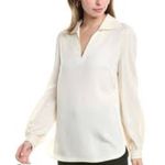 St. John  Cream Silk Blouse Women's Sz. 10 Photo 0
