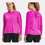 Under Armour New Tech Twist Graphic Print Loose Fit Hoodie Purple Size Small Photo 13