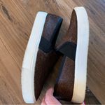 Vince  Brown Leather Calf Fur Slip On Shoes Sneakers Women's Size US 7M EUR 37.5 Photo 1