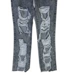Parisian NWT Distressed Mom Jeans Womens 8 Gray High Rise Ripped Y2K Grunge Photo 5