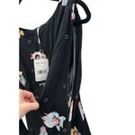 Free People NWT Sunshadows Washed Black Floral Print Mini Dress Cold Shoulder Photo 7