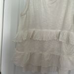 Free People NEW  Claire Tee Tunic Top Eyelet Embroidered Ruffle Slouchy Sz L NWOT Photo 5