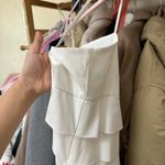 Nadine Pleaded Ruffles Mini Dress Size Medium White Engagement Formal Graduation Photo 9