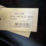 Maje  NWT Bretelle Fran Silk Leather Fringe Black Shift Dress Sz Medium / 2 Photo 7