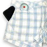 OTB Womens Shorts Plaid Lightweight Summer Blue White Yellow Gold Y2K Size 5 6 Photo 2