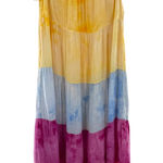 White Birch  Women's Dress Tie Dye Tiered Maxi Spaghetti Strap Casual‎ S Photo 0