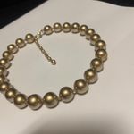 Monet Women’s Signed Beaded Necklace Gold Tone Clasp - Faux Pearl Chunky Bead Photo 6