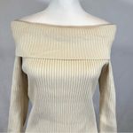 Steve Madden ivory white cap off the shoulder ribbed knit midi dress size XL NWT Photo 3