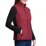 Andrew Marc Ladies' Quilted Vest Size Small Red Beet Full Zip Sleeveless Jacket Photo 2